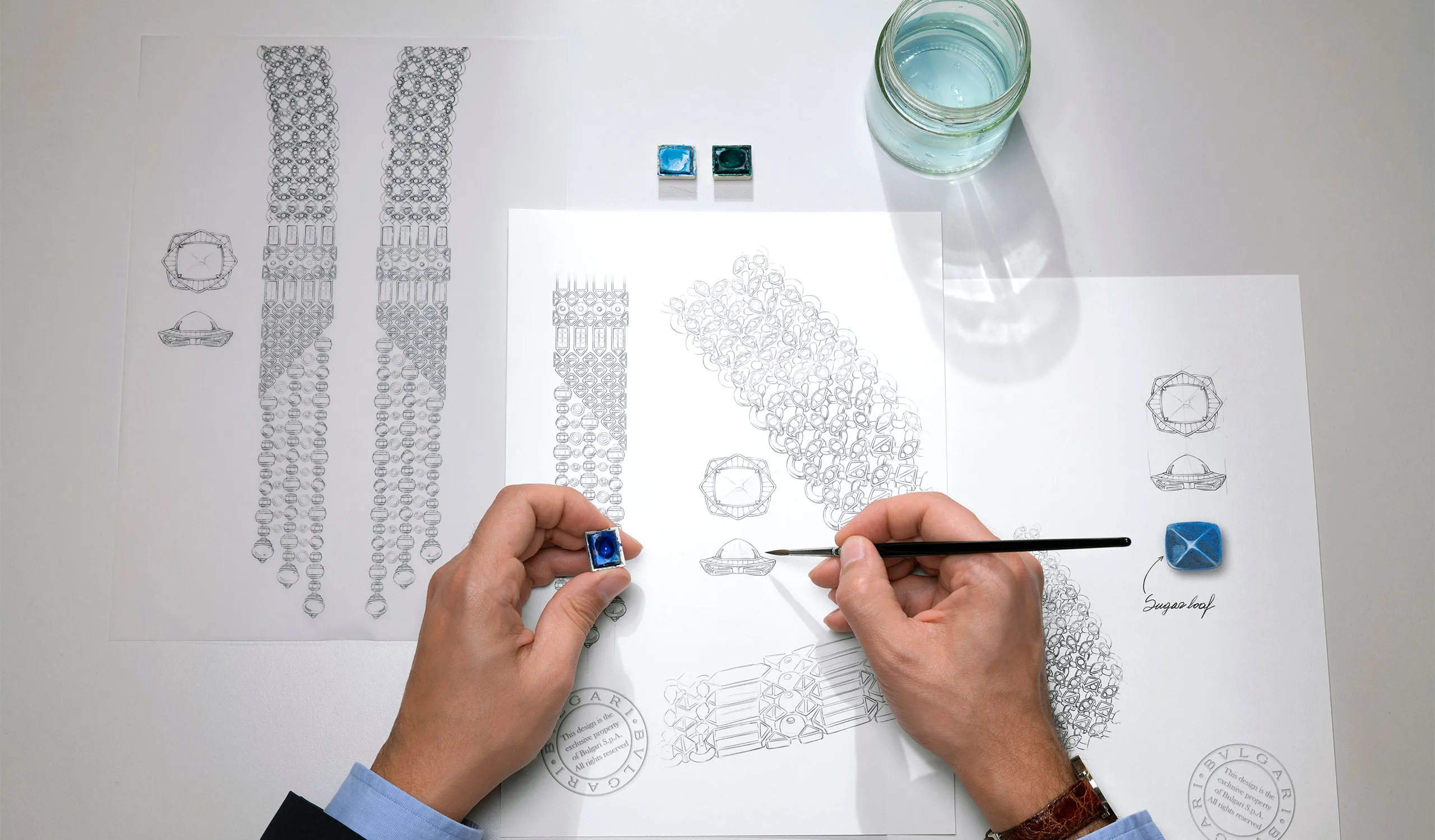 <p>Sketching the different elements</p>