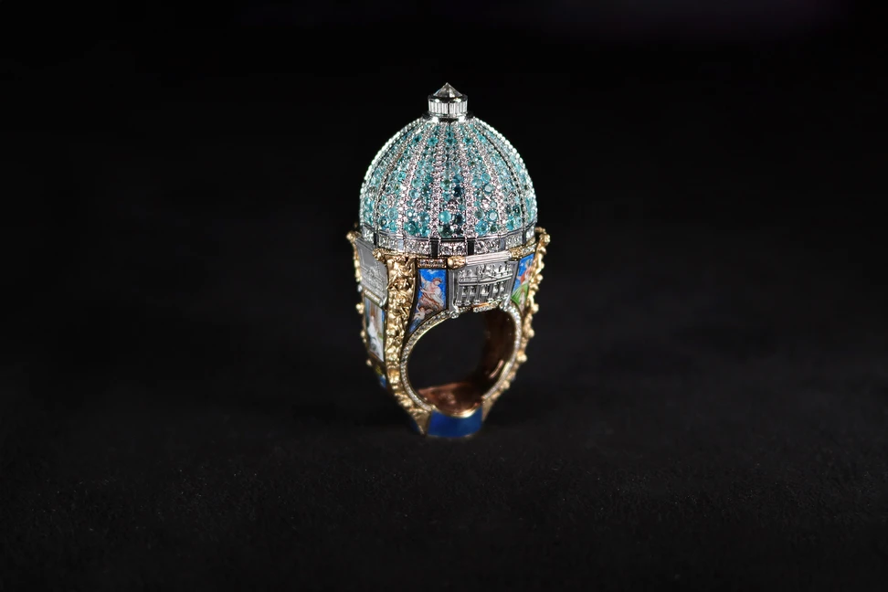 <p>Italy’s Alessio Boschi created the Jubilee ring to honour the Catholic Church’s Holy Year, celebrated every 25 years</p>