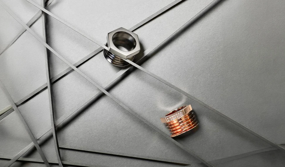 <p>NTERDI jewels speak to a new generation of wearers unafraid to express themselves through statement pieces that explore distinctly modern themes, like these rings from the Nut collection</p>