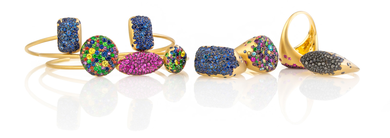 Nada G Malak collection rings and bracelets