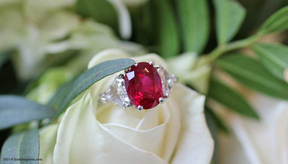 A 4.71 CTS RUBY AND DIAMOND RING BY GRAFF