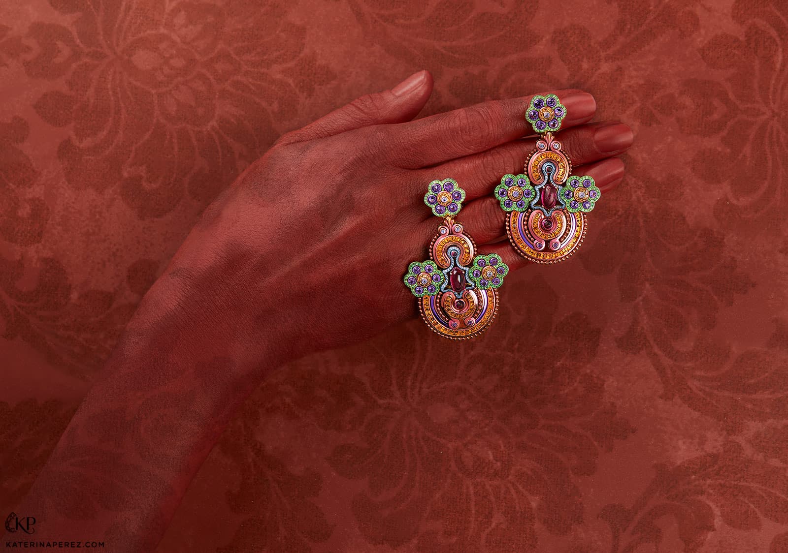 Chopard earrings from the 'Red Carpet' collection with sapphires