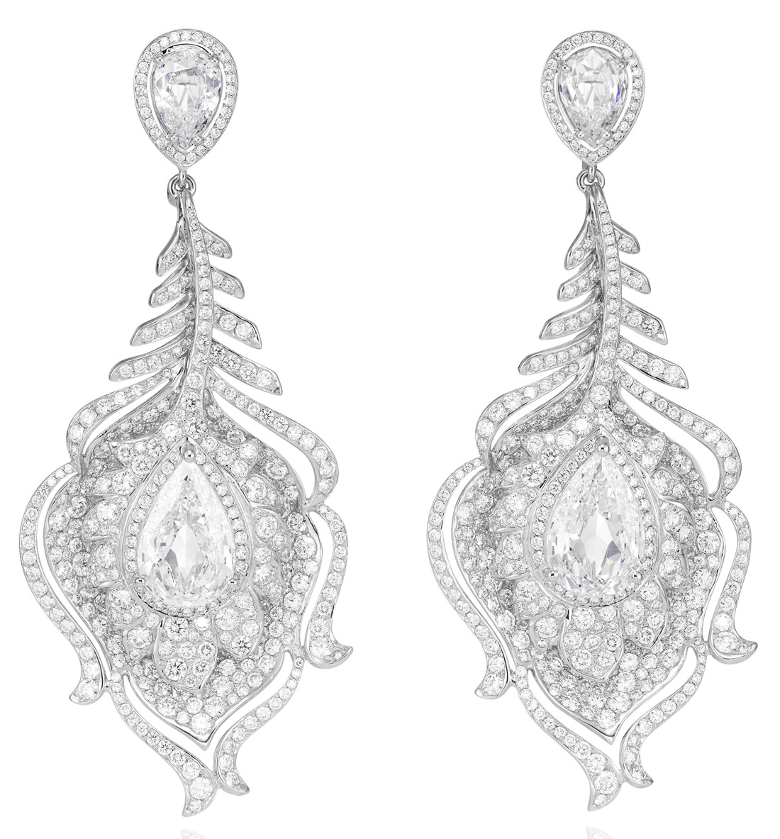 Chopard Feather Earrings from the Red Carpet Collection