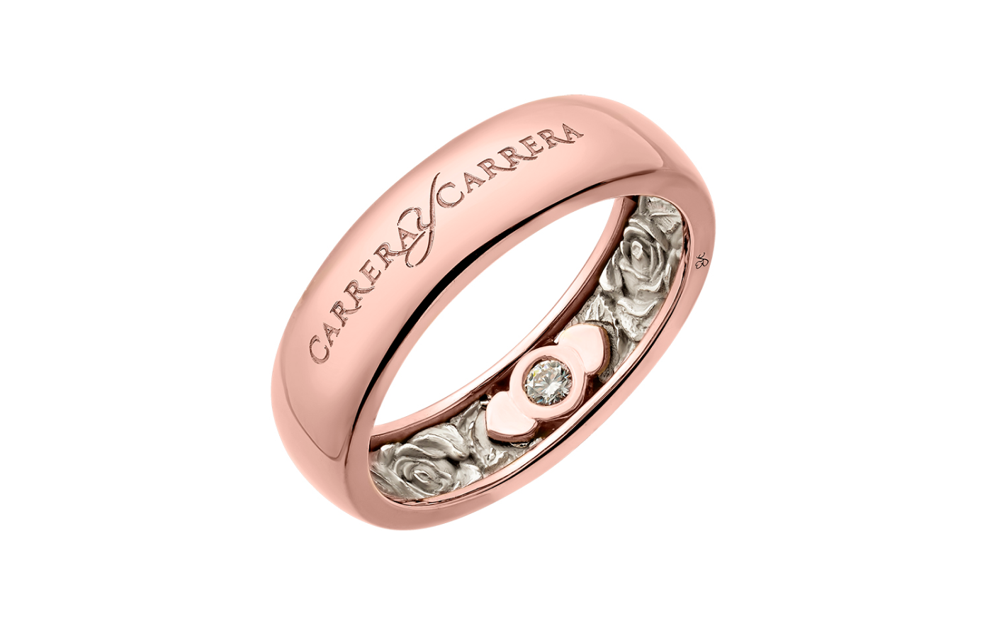 Carrera Y Carrera Beauty Inside ring in white gold, rose gold and diamond from the Infinito collection