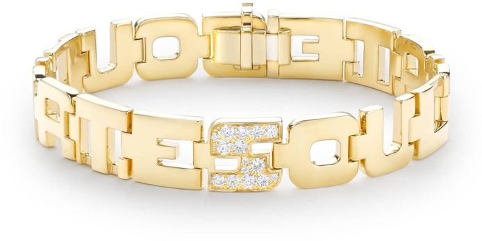 Loveletter Soulmate bracelet in gold and diamond 