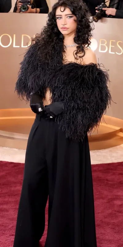 <p>Odessa A’Zion on the Golden Globes red carpet</p>