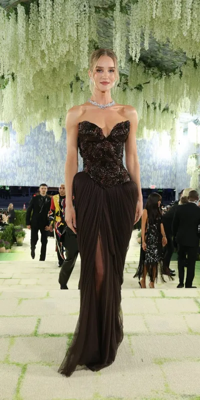 <p>Rosie Huntington-Whiteley wore high jewellery by Tiffany & Co., including a Jean Schlumberger by Tiffany & Co. Butterfly ring</p>