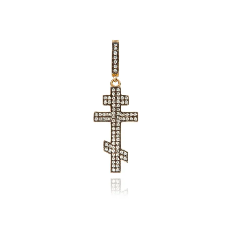 <p>Touch Wood cross pendant</p>
