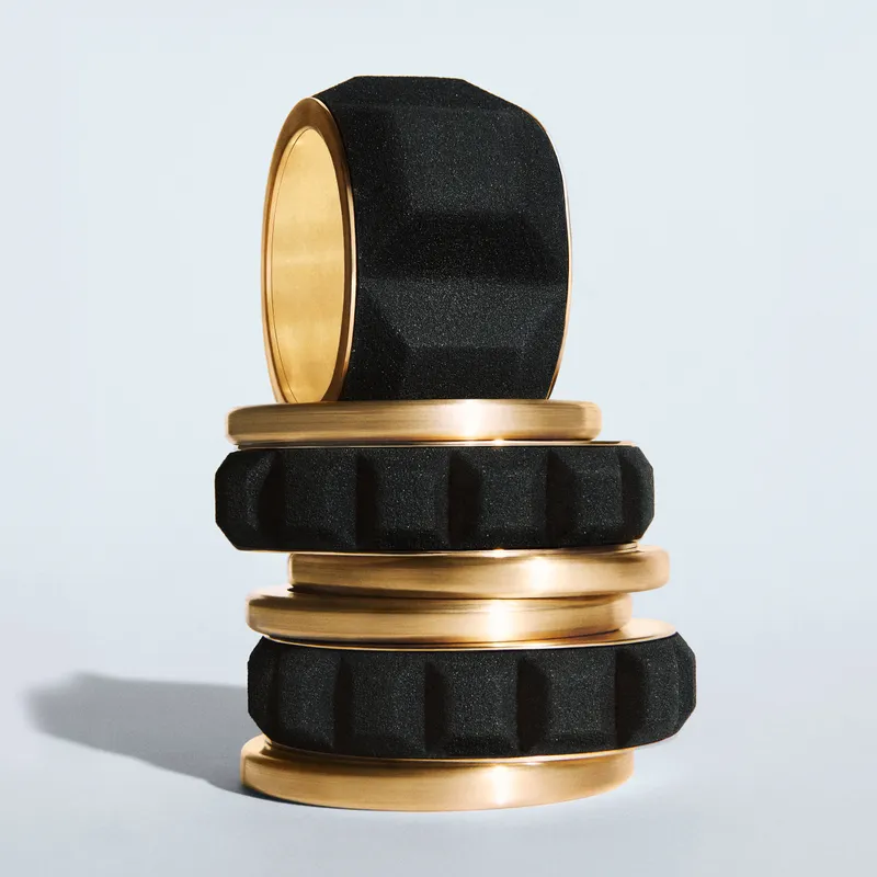 <p>There are three different sizes of the new Quatre Sand bangle by Boucheron</p>