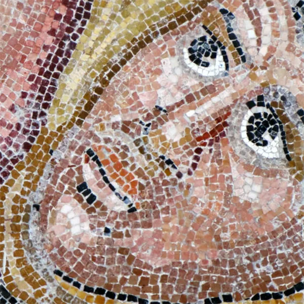 <p>The Alexander Mosaic (c. 120–100 BCE), otherwise known as the Battle of Issus Mosaic, is believed to be a copy of a late 4<sup>th</sup> or early 3<sup>rd</sup>-century BC Hellenistic painting, perhaps by Philoxenus of Eretria or Apelles</p>
