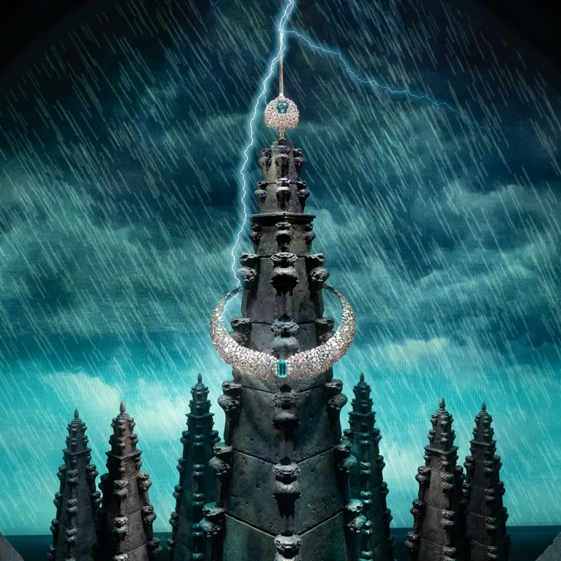 <p>To celebrate the premiere of Frankenstein, Tiffany &amp; Co. created a cinematic window experience at The Landmark in New York City starring the jewels from the film</p>
