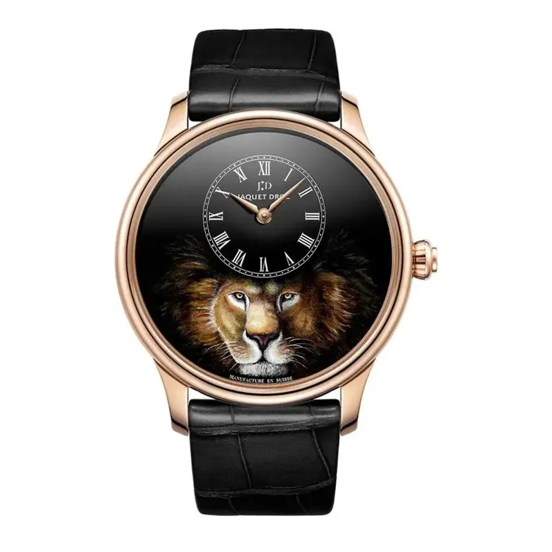 <p>Unusual versions of the watch Petite Heure Minute with miniature depictions of a Lion</p>