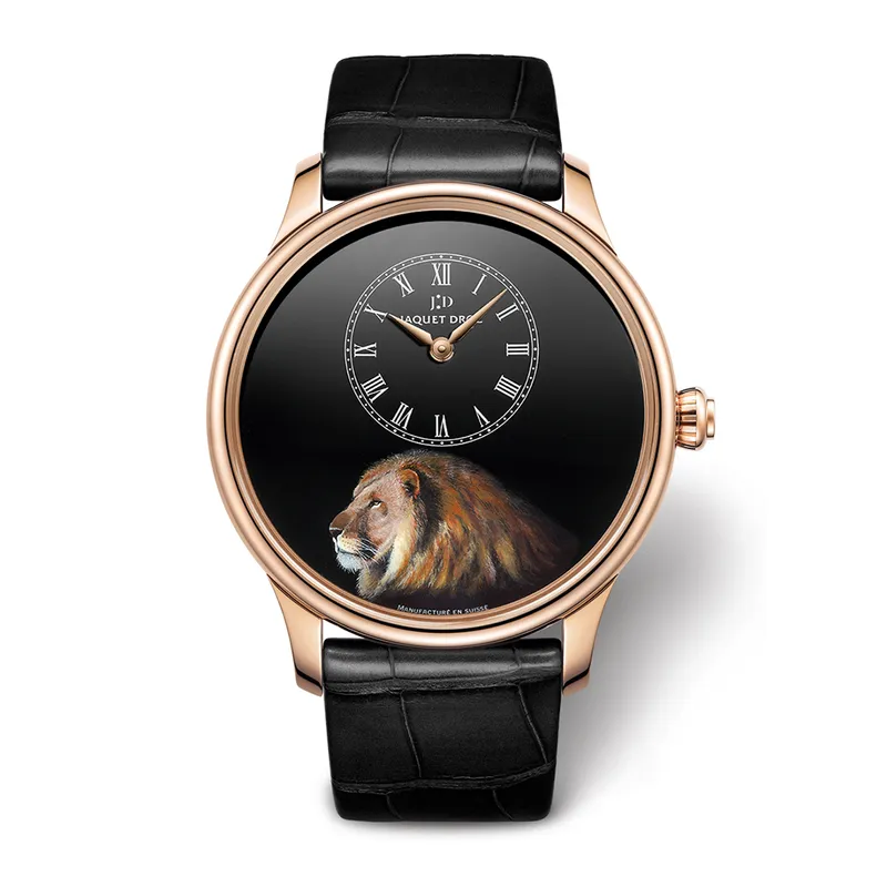 <p>Unusual versions of the watch Petite Heure Minute with miniature depictions of a Lion</p>