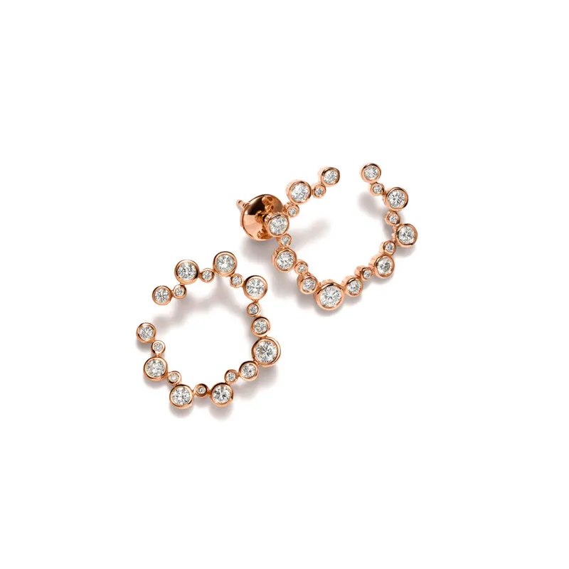 <p>Ondine hoop earrings with 1.14 carats of laboratory-grown diamonds in 18k rose gold</p>
