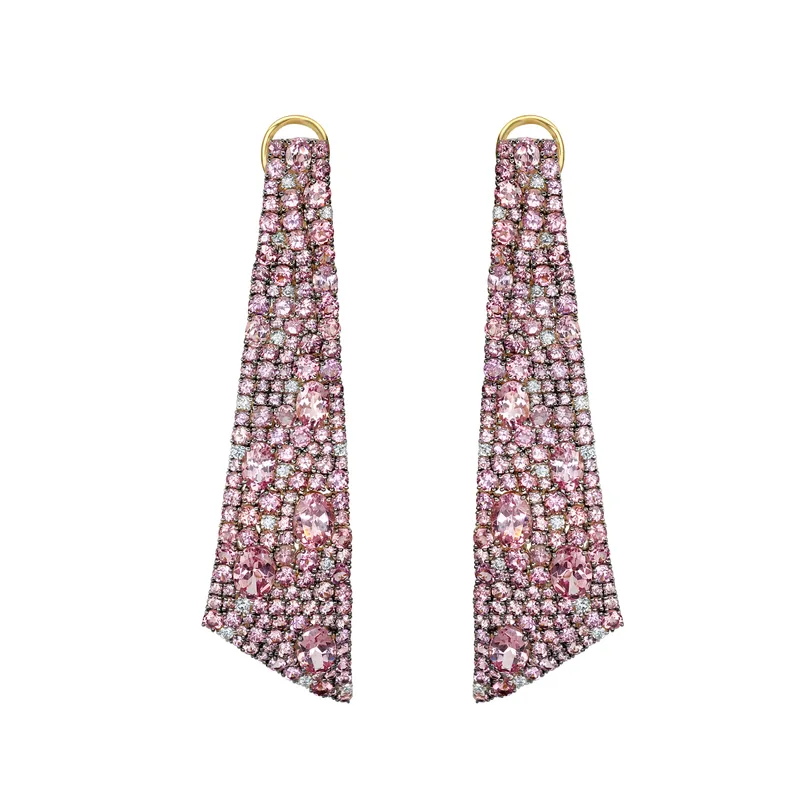 <p>Royal Touch earrings from the Mosaic collection, set with 27.49 carats of Tanzanian Malaya garnets and 0.63 carats of South African diamonds</p>