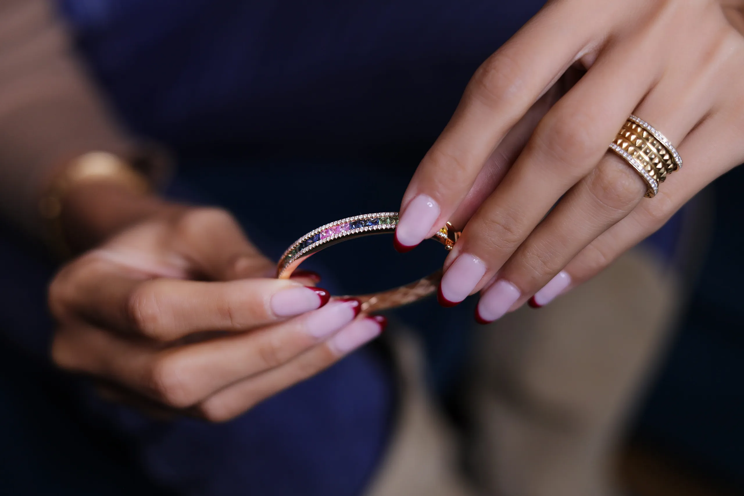 Farnoush Hamidian loves this multi-coloured sapphire and diamond bracelet from her personal fine jewellery collection