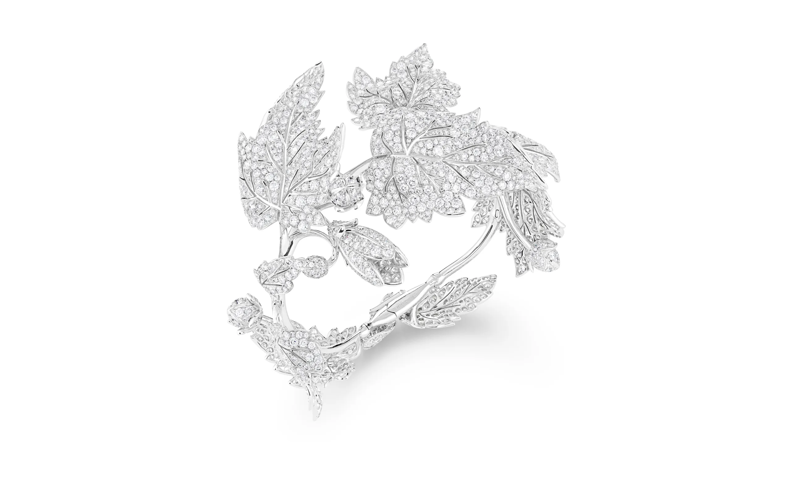 Boucheron Mauve bracelet with diamonds in 18k white gold, part of the Untamed Nature Histoire de Style 2025 High Jewellery collection 