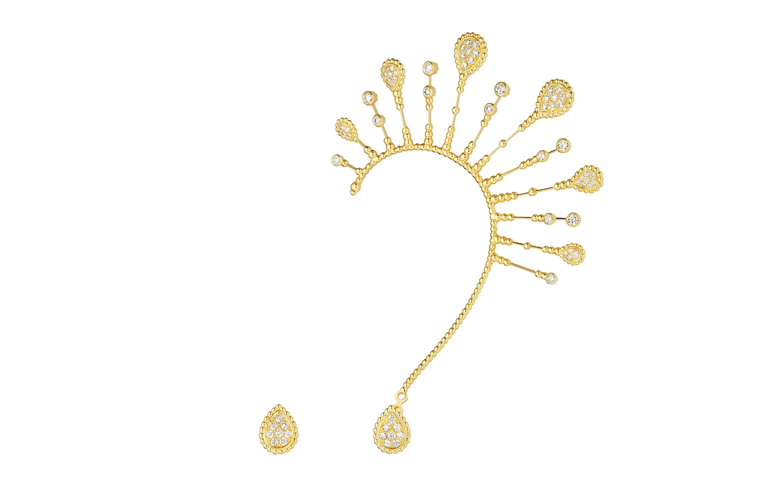Colman Domingo topped off his second look with this spiked diamond ear cuff by Boucheron