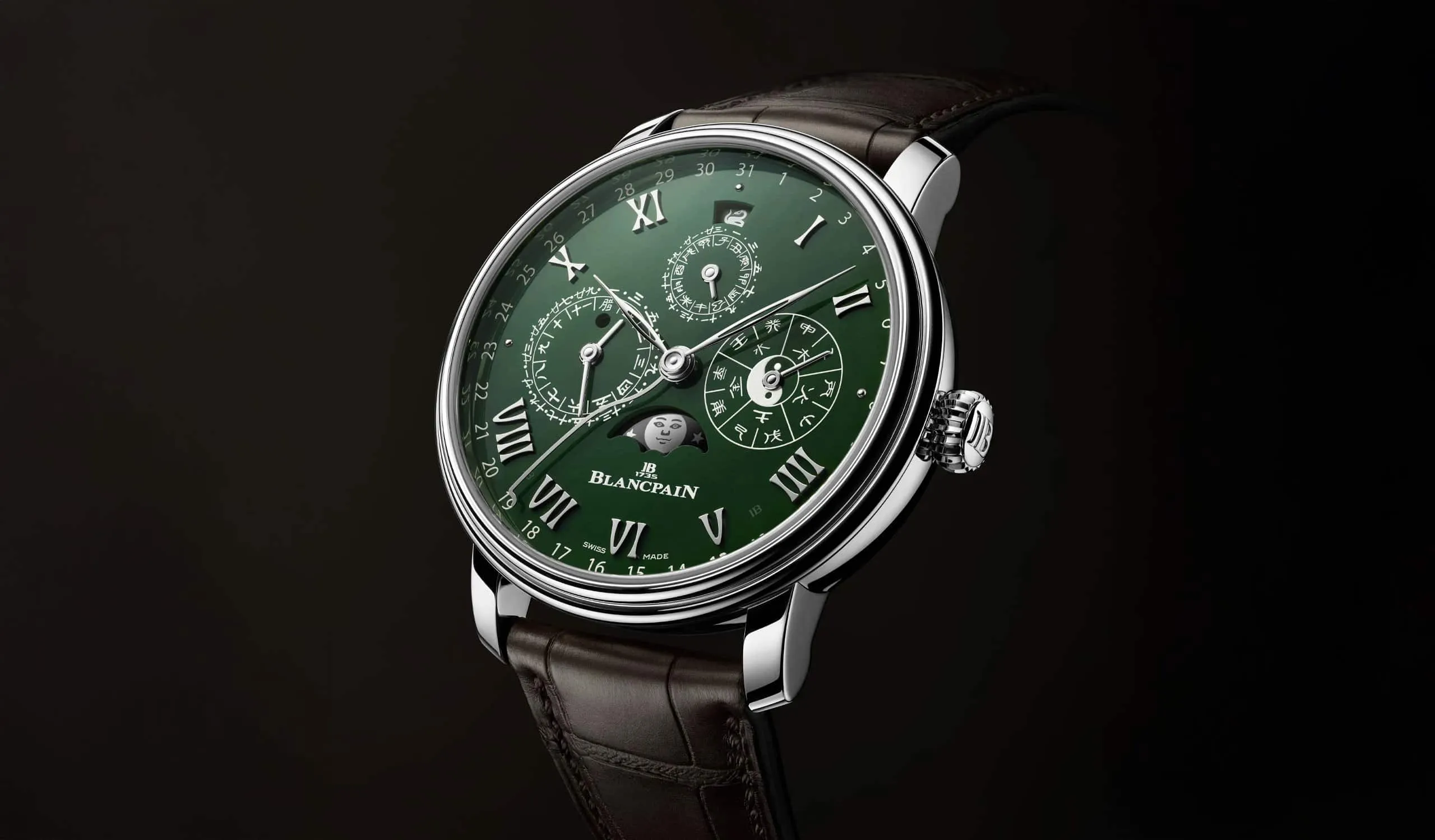 The Blancpain Villeret Calendrier Chinois Traditionnel 2025 watch provides a way to track the Gregorian calendar and the Chinese calendar