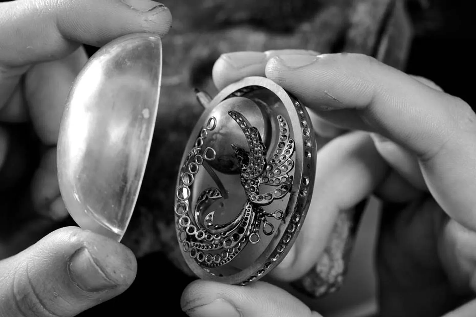<p>The three-dimensional rock crystal dome, carved from a solid piece of rock crystal, is a window into Boucheron&#8217;s extraordinary Cristal de Lune jewellery watch</p>
