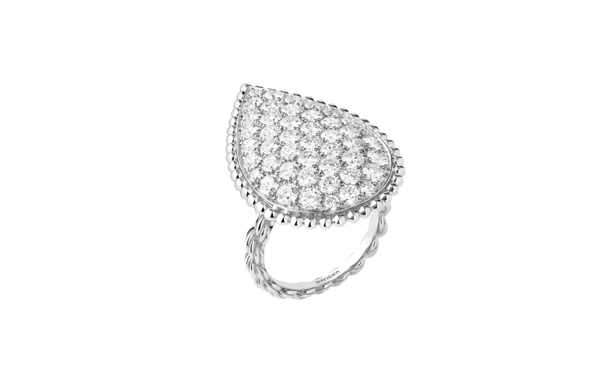 A Boucheron Serpent Bohème diamond ring worn by actress Dakota Johnson to the Cannes Film Festival 2025