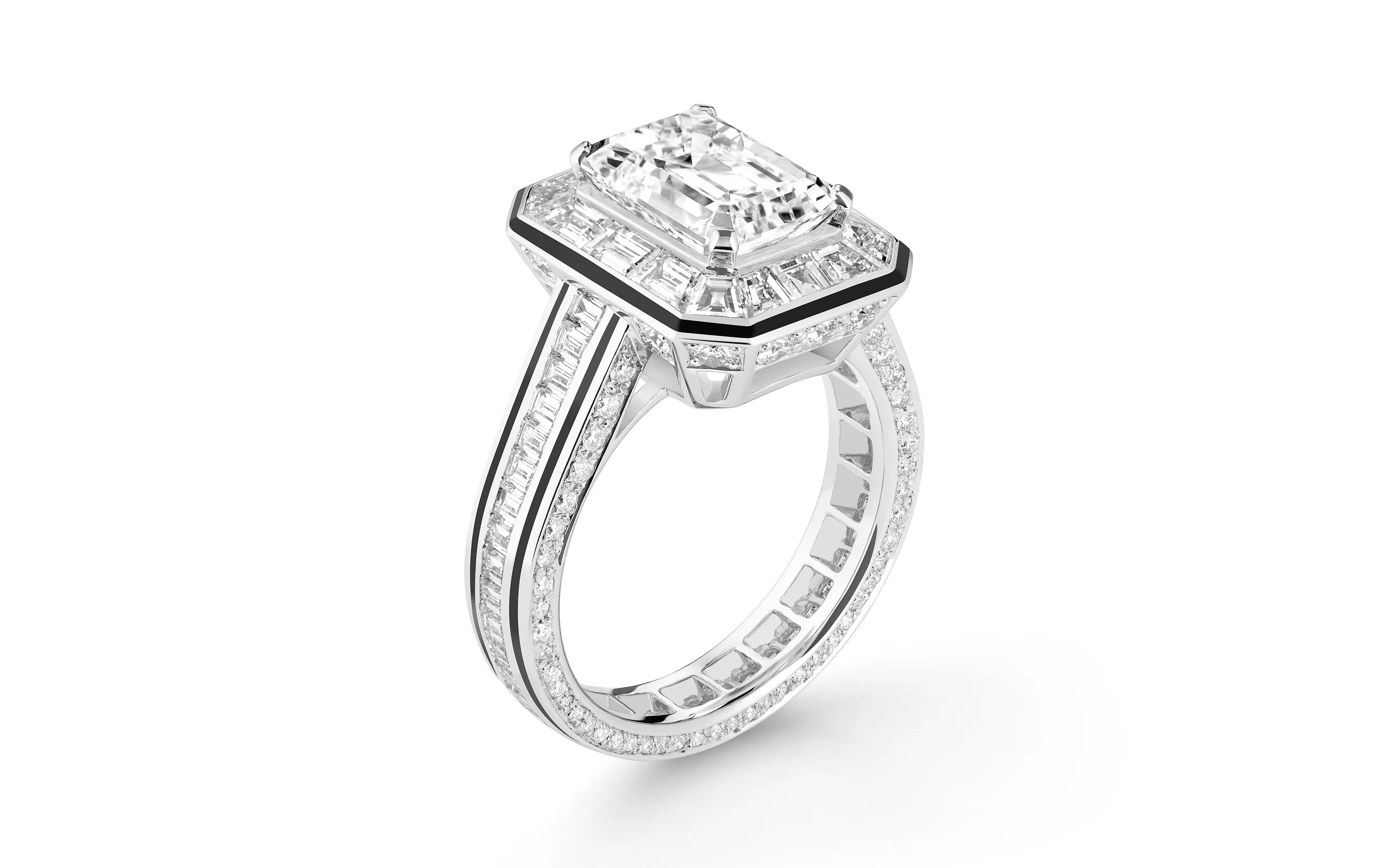 A Boucheron Vendôme Liseré diamond ring worn by American actress Dakota Johnson to the Cannes Film Festival 2025