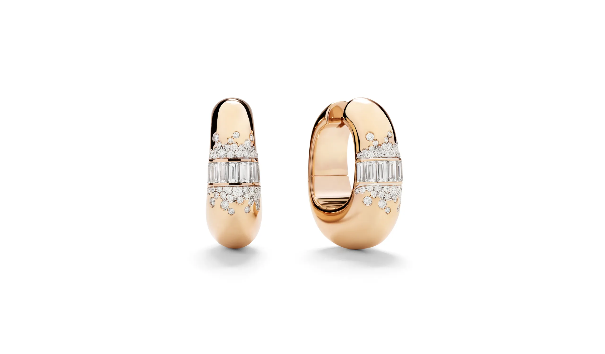 Pomellato Iconica Extreme earrings with diamonds in 18k gold, part of the 'Collezione 1967' High Jewellery collection