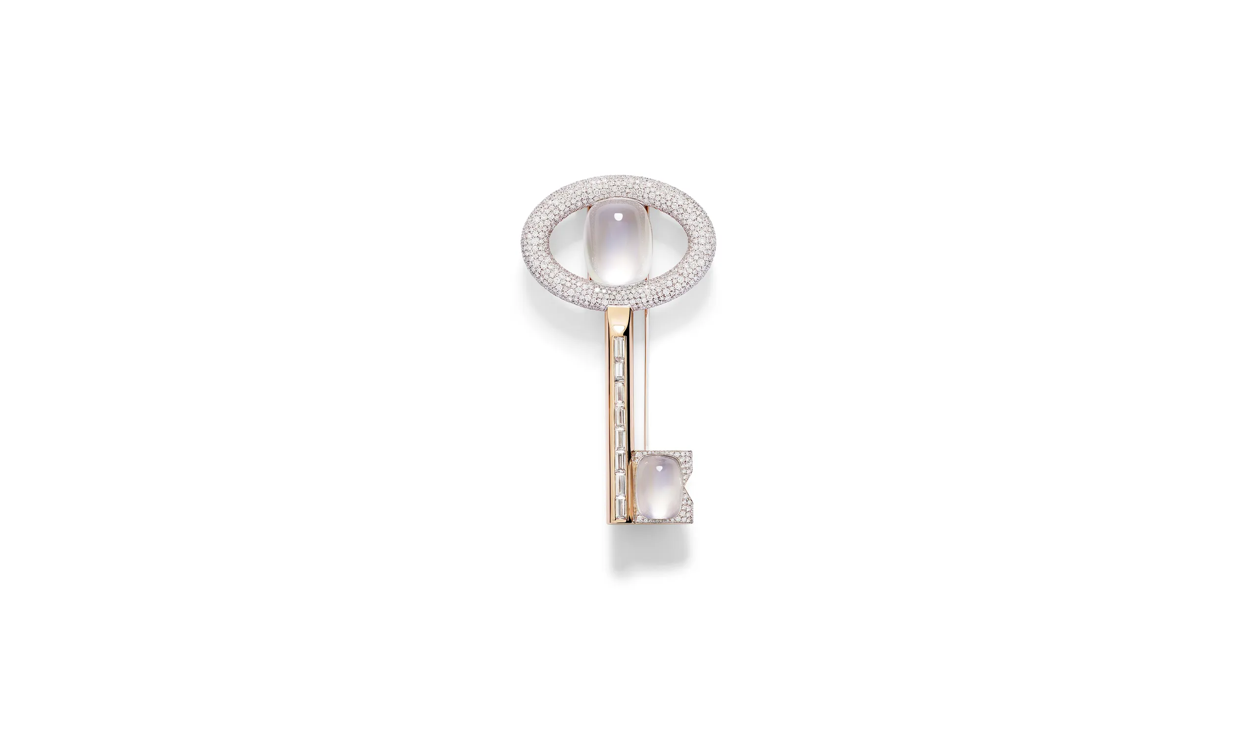 Pomellato Key to the Moon brooch, part of the 1990s-inspired chapter of the 'Collezione 1967' High Jewellery collection