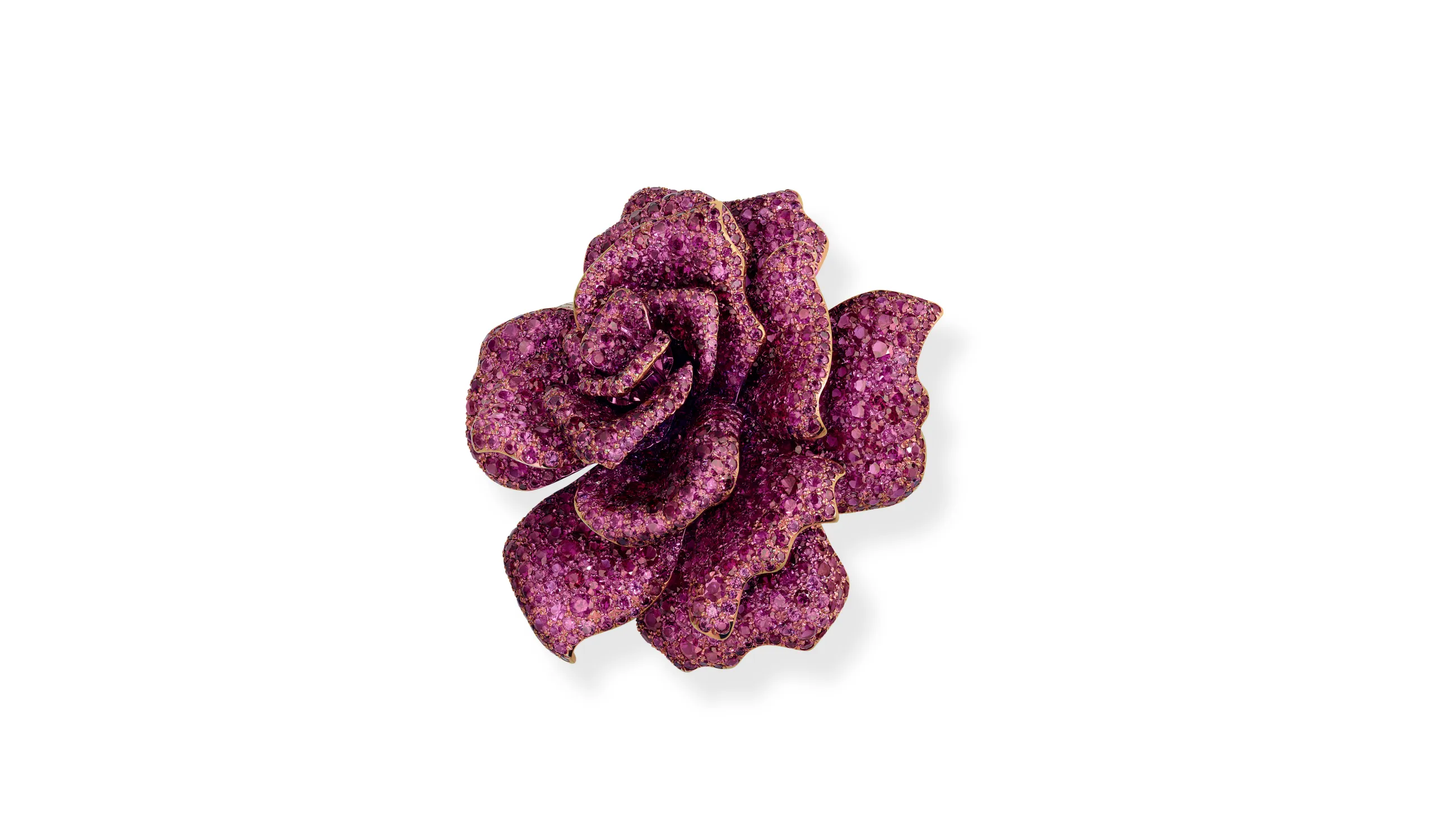 Chopard Rose brooch in titanium and 18k rose gold set with 54.83 carats of rubies, from the Caroline's Universe Red Carpet High Jewellery Collection 2025