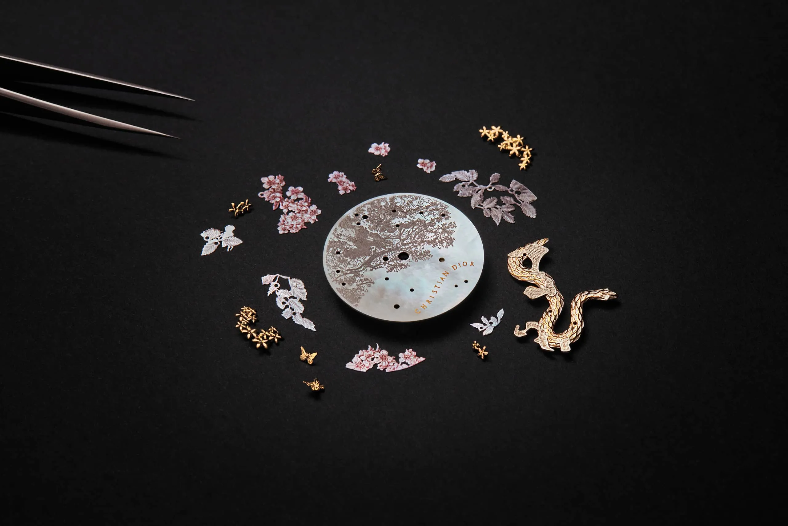 Designing the dial of the Dior Grand Soir Year of the Snake watch