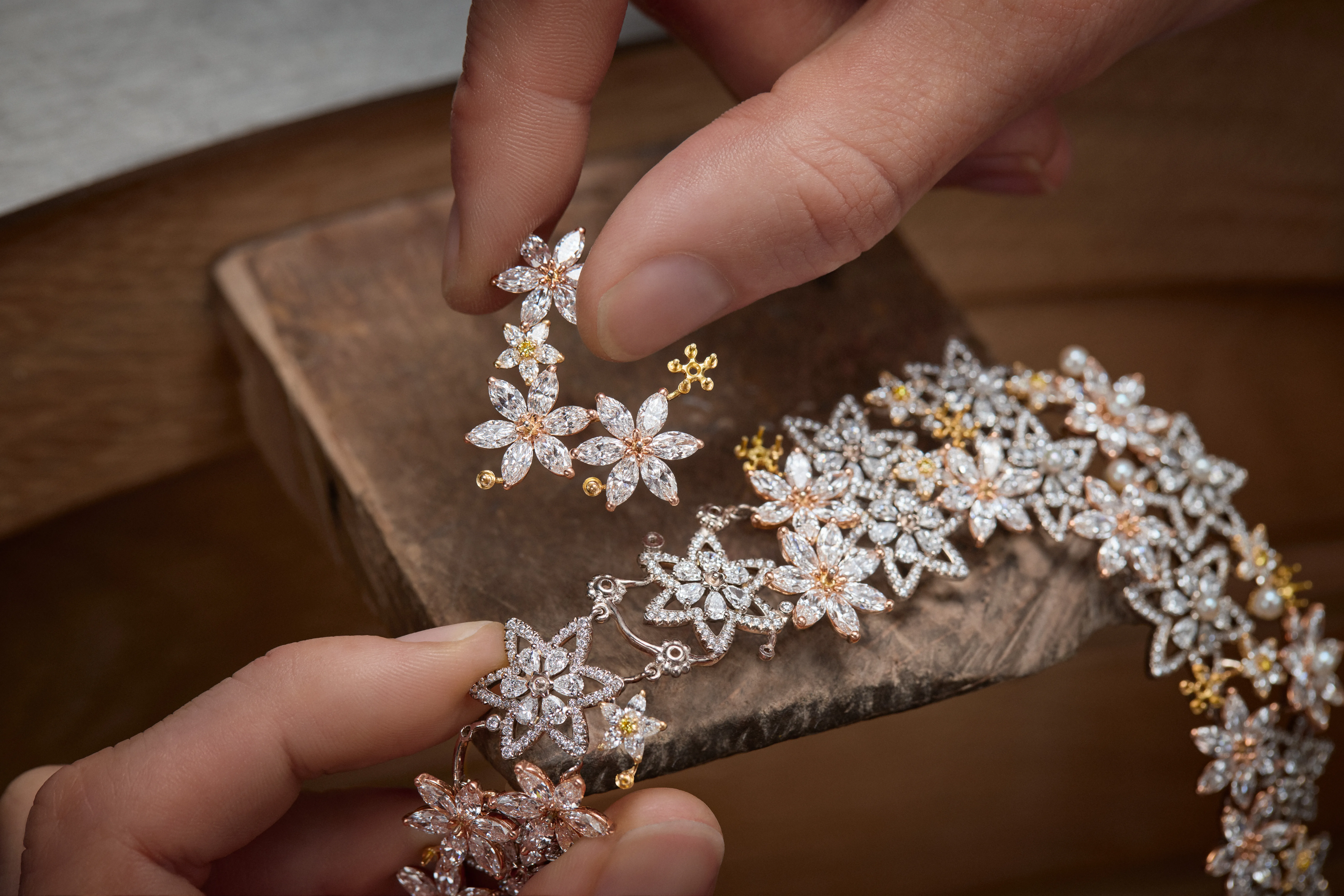 Crafting this signature necklace in the Dior Milly Dentelle High Jewellery collection required more than 2,500 hours of craftsmanship  