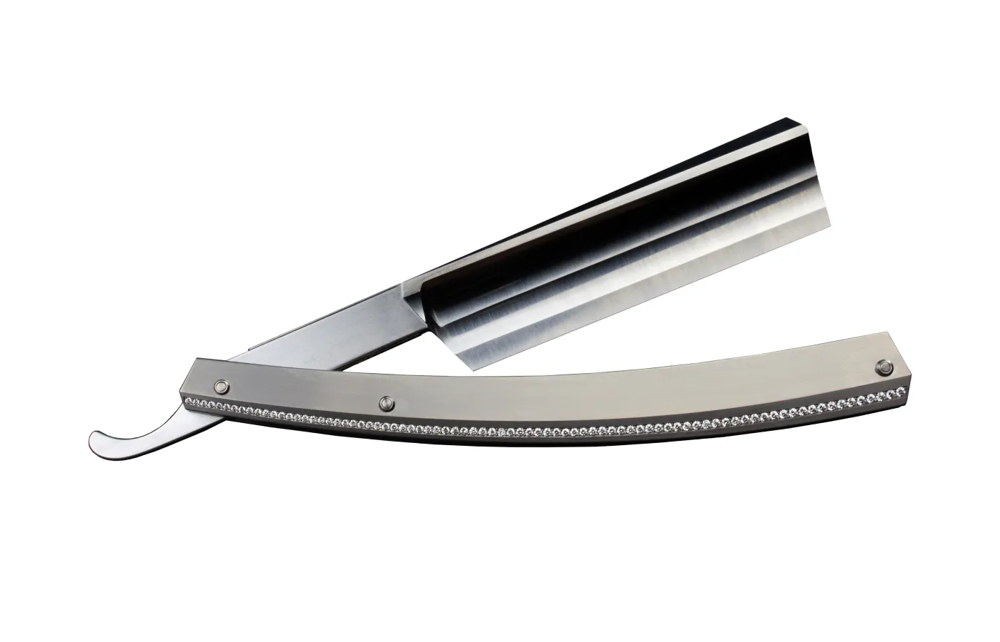 Dovo straight edge diamond razor made from grade 5 titanium, stainless powder steel and 225 diamonds
