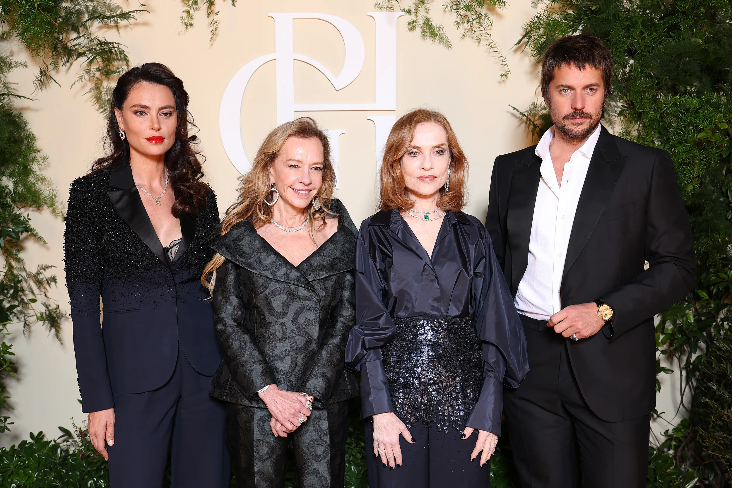 <p>GPHJ guests Catrinel Marlon, Caroline Scheufele, Isabelle Huppert and Lucas Bravo</p>
