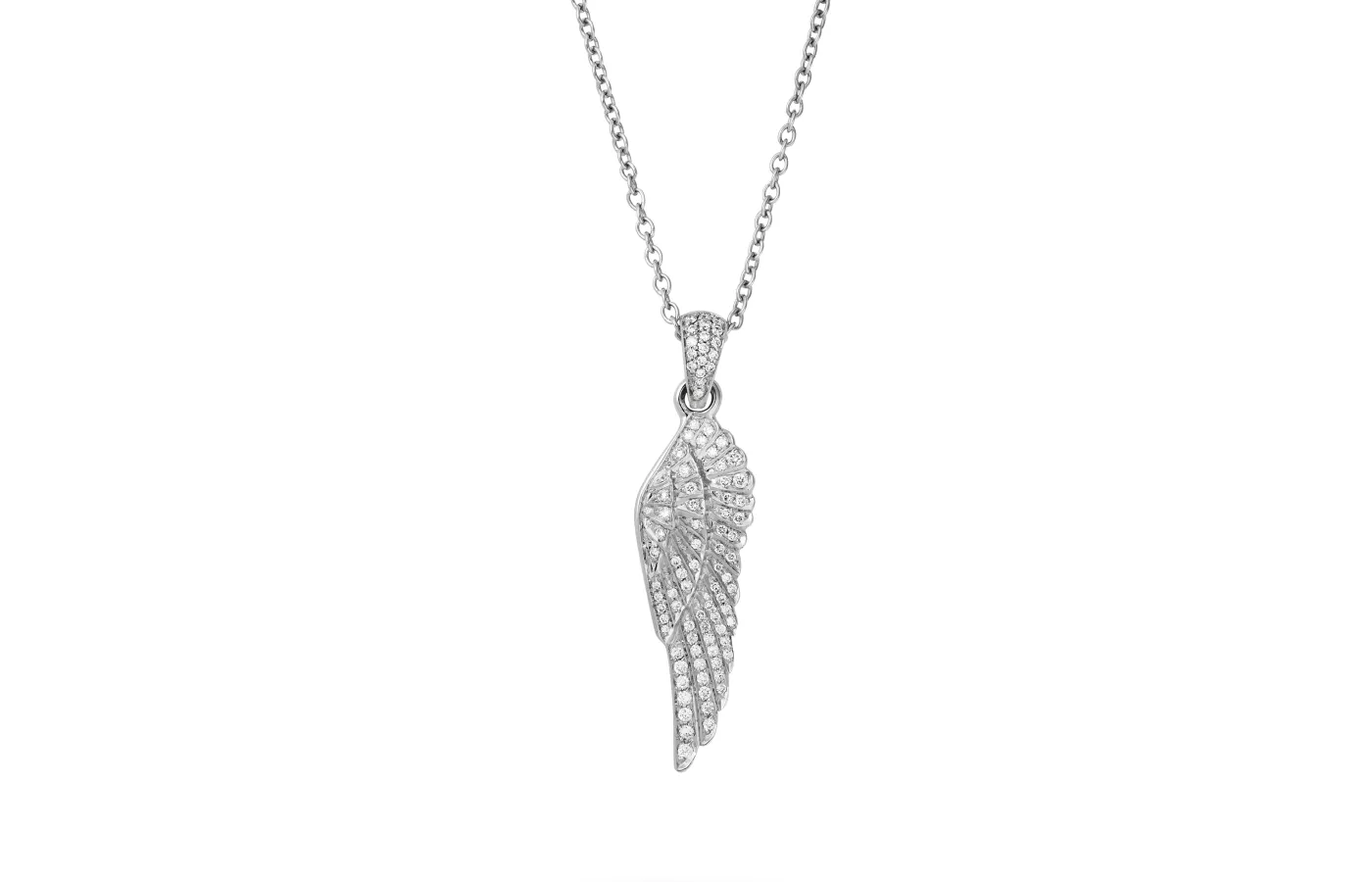 Garrard Mini Icons necklace from the Wings collection with diamonds in 18k white gold