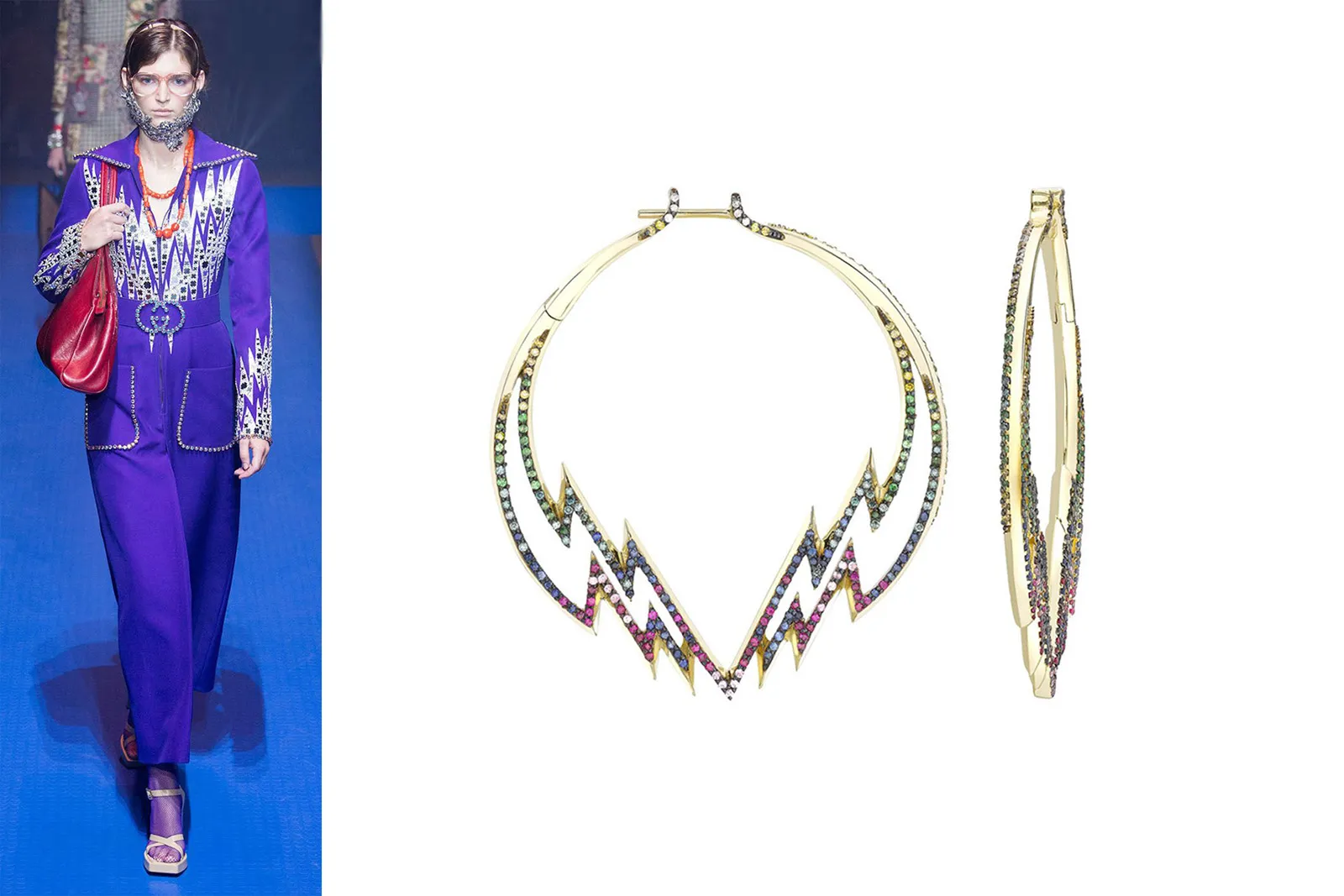 <p>Gucci and Venyx World &#8216;Electra Rainbow Hoop&#8217; earrings</p>
