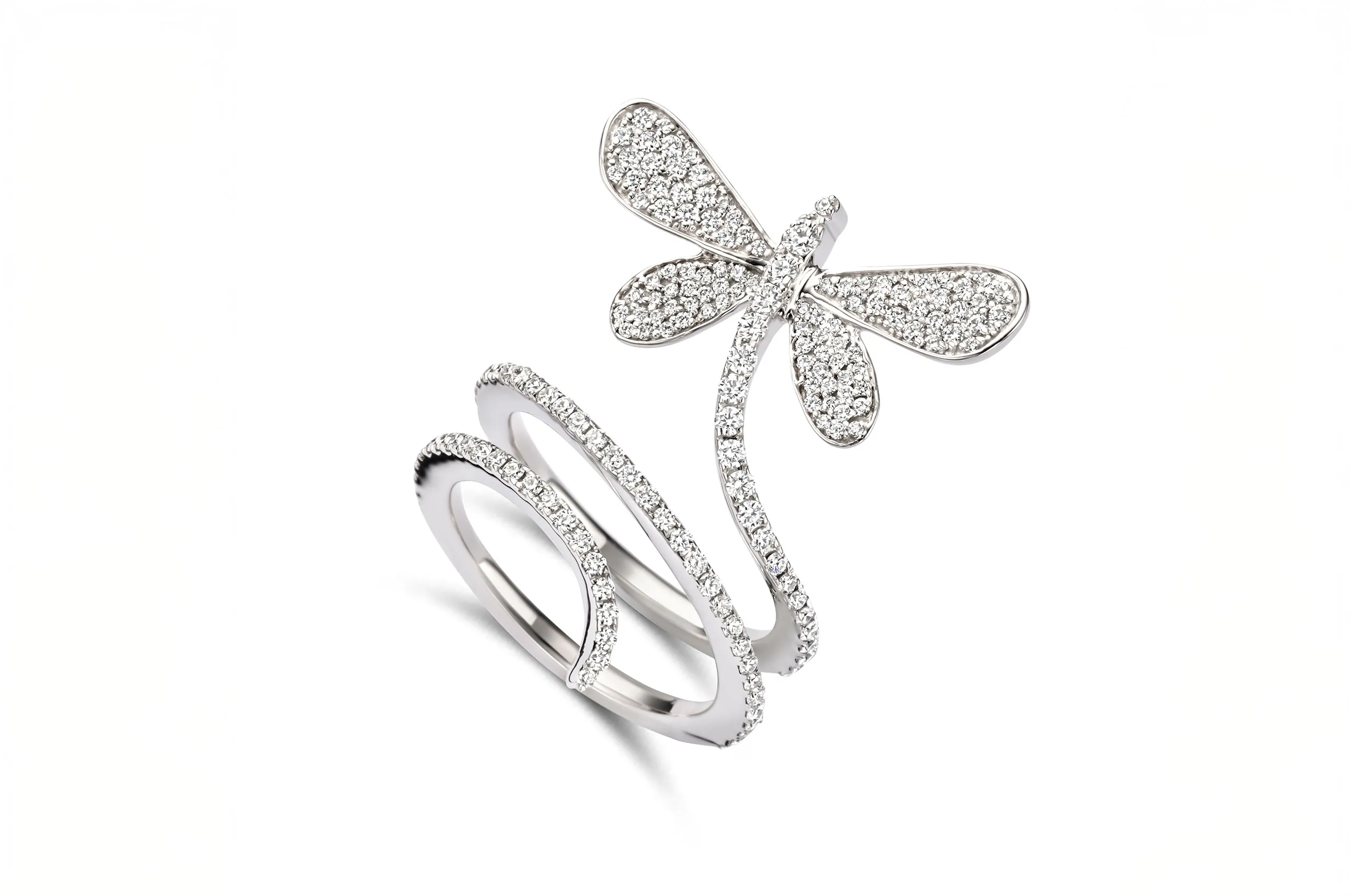 Histoire d’Elle diamond-set dragonfly-inspired ring from the Les Natur 'Elle collection