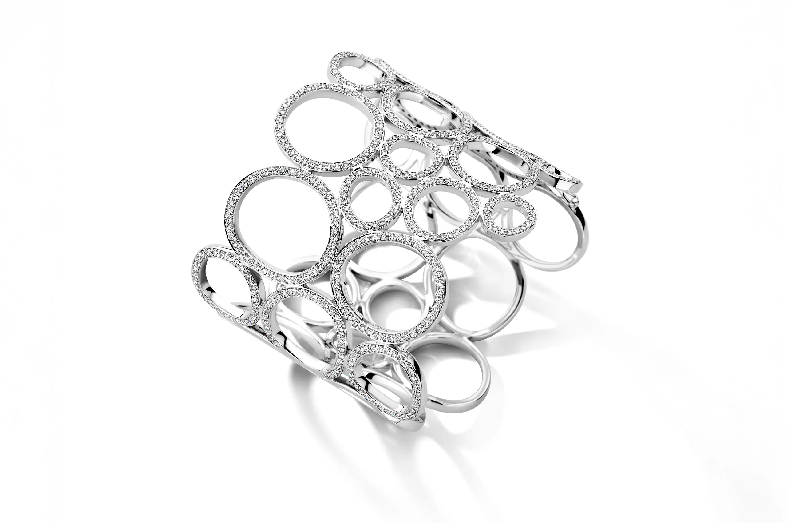 Histoire d’Elle diamond-set cuff bracelet 
