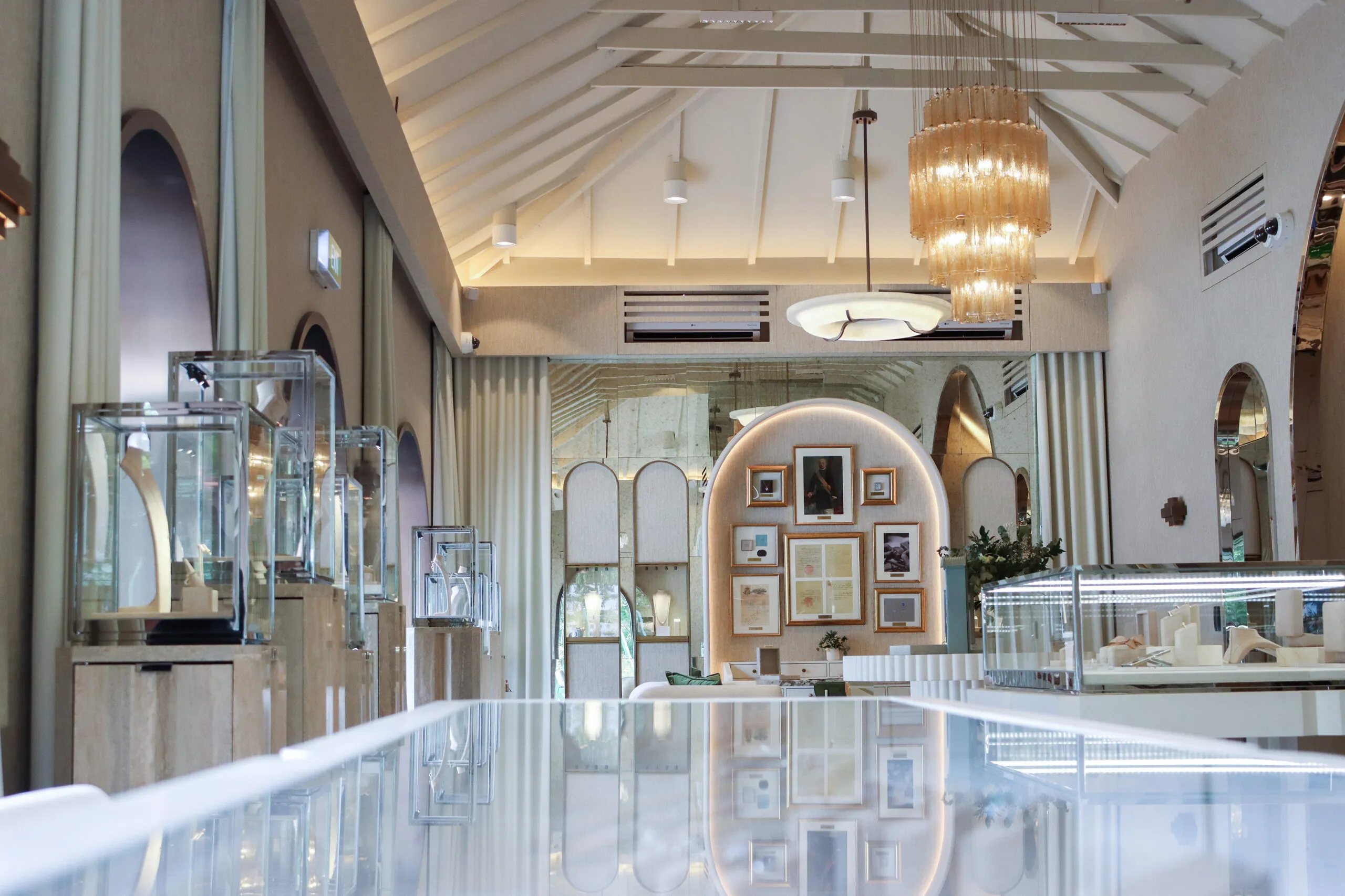 Inside the B.P. de Silva boutique in Singapore, which is inspired by the tagline "Safekeeping Stories Since 1872"