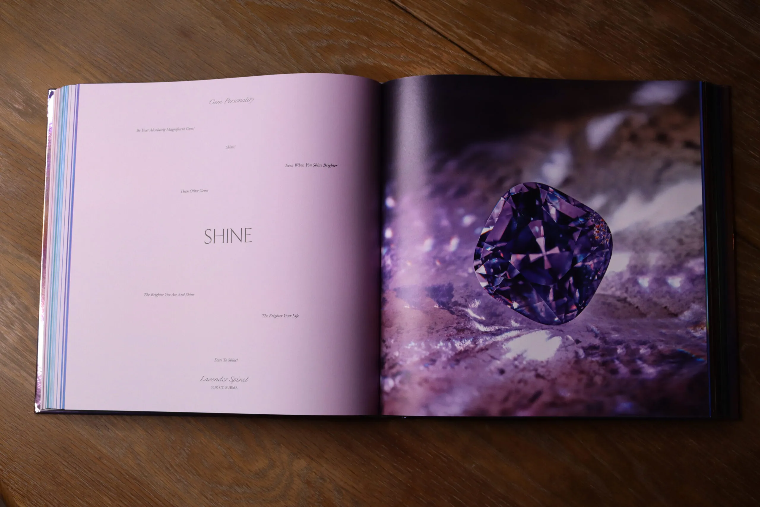 This ‘Shine’ Burmese lavender spinel weighing 10.05 carats features in Gem Love Letters coffee table book by Doris Hangartner