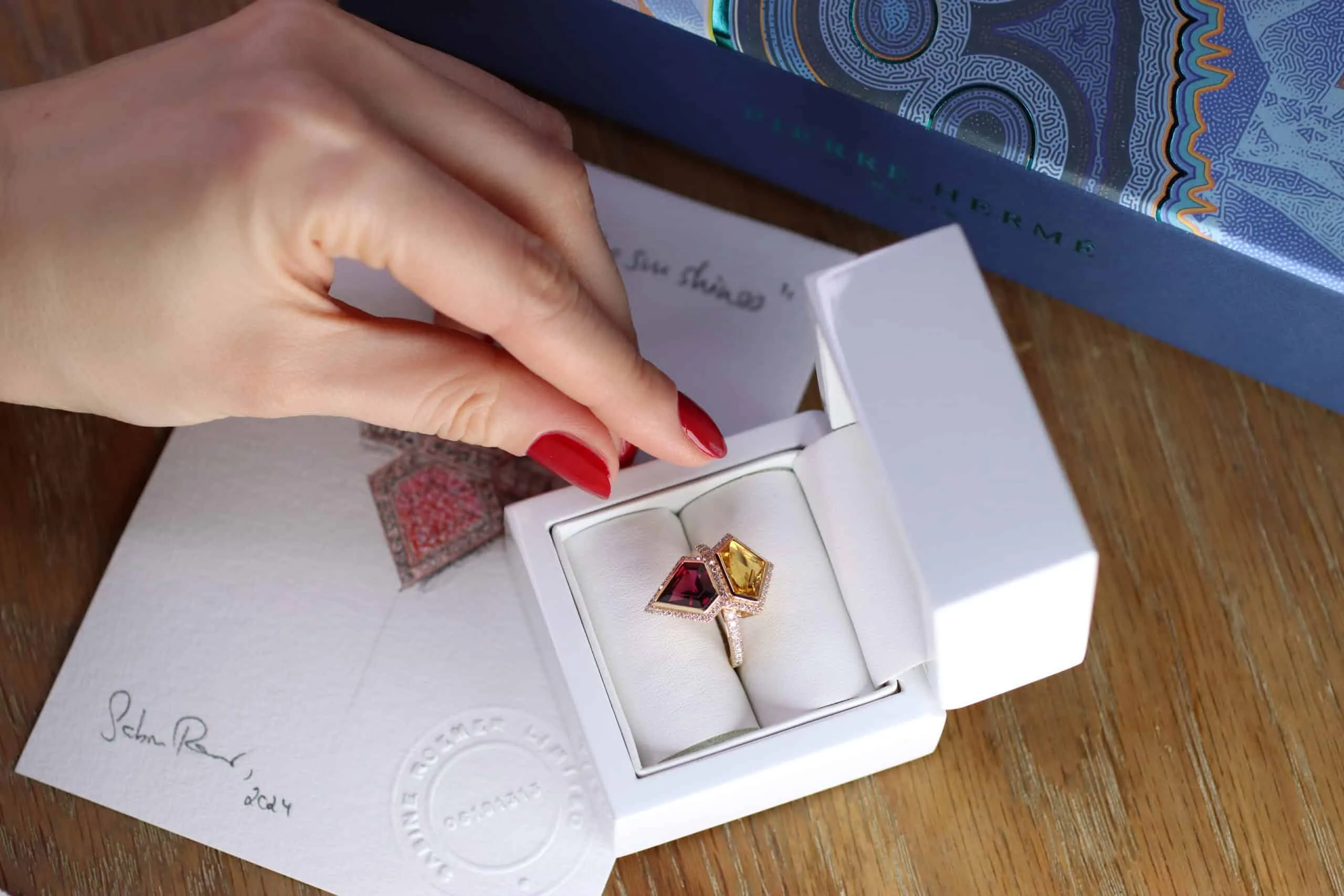 The bespoke Superwoman ring that Katerina Perez will treasure as a symbol of light, sunshine, warmth, inspiration, courage and ideas