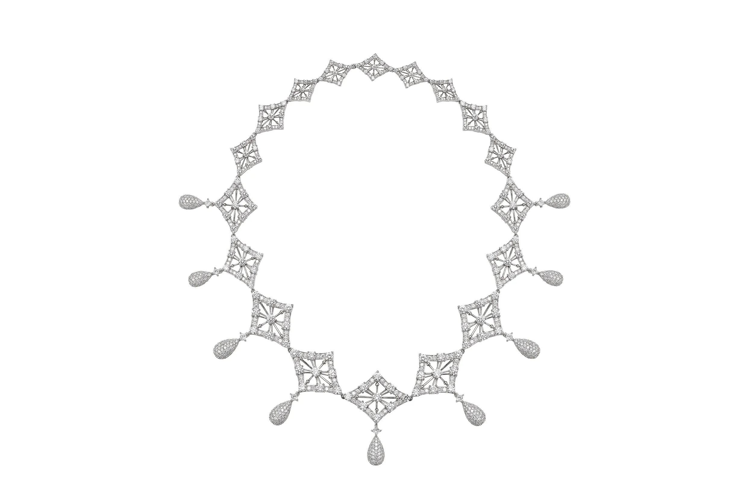 <p><span class="TextRun BCX0 SCXP259280172" lang="EN-US" xml:lang="EN-US" data-scheme-color="@000000,," data-usefontface="true" data-contrast="none"><span class="NormalTextRun BCX0 SCXP259280172">Via </span></span><span class="TextRun SpellingErrorZoomed BCX0 SCXP259280172" lang="EN-US" xml:lang="EN-US" data-scheme-color="@000000,," data-usefontface="true" data-contrast="none"><span class="BCX0 SCXP259280172">Invisibile</span></span> <span class="TextRun BCX0 SCXP259280172" lang="EN-US" xml:lang="EN-US" data-scheme-color="@000000,," data-usefontface="true" data-contrast="none"><span class="NormalTextRun BCX0 SCXP259280172">Necklace from Youngsun Nam’s debut </span></span><span class="TextRun BCX0 SCXP259280172" lang="EN-US" xml:lang="EN-US" data-scheme-color="@000000,," data-usefontface="true" data-contrast="none"><span class="NormalTextRun BCX0 SCXP259280172">Inner Garden Collection, h<span class="TextRun BCX0 SCXP15364880" lang="EN-US" xml:lang="EN-US" data-usefontface="false" data-contrast="none"><span class="NormalTextRun BCX0 SCXP15364880">andcrafted in </span></span><span class="TextRun MacChromeBold BCX0 SCXP15364880" lang="EN-US" xml:lang="EN-US" data-usefontface="false" data-contrast="none"><span class="NormalTextRun BCX0 SCXP15364880">platinum</span></span><span class="TextRun BCX0 SCXP15364880" lang="EN-US" xml:lang="EN-US" data-usefontface="false" data-contrast="none"><span class="NormalTextRun BCX0 SCXP15364880"> and set with </span></span><span class="TextRun MacChromeBold BCX0 SCXP15364880" lang="EN-US" xml:lang="EN-US" data-usefontface="false" data-contrast="none"><span class="NormalTextRun BCX0 SCXP15364880">natural white </span></span><span class="TextRun MacChromeBold BCX0 SCXP15364880" lang="EN-US" xml:lang="EN-US" data-usefontface="false" data-contrast="none"><span class="NormalTextRun BCX0 SCXP15364880">diamonds </span></span><span class="TextRun BCX0 SCXP15364880" lang="EN-US" xml:lang="EN-US" data-usefontface="false" data-contrast="none"><span class="NormalTextRun BCX0 SCXP15364880">totalling </span></span><span class="TextRun MacChromeBold BCX0 SCXP15364880" lang="EN-US" xml:lang="EN-US" data-usefontface="false" data-contrast="none"><span class="NormalTextRun BCX0 SCXP15364880">22 carats</span></span></span></span></p>