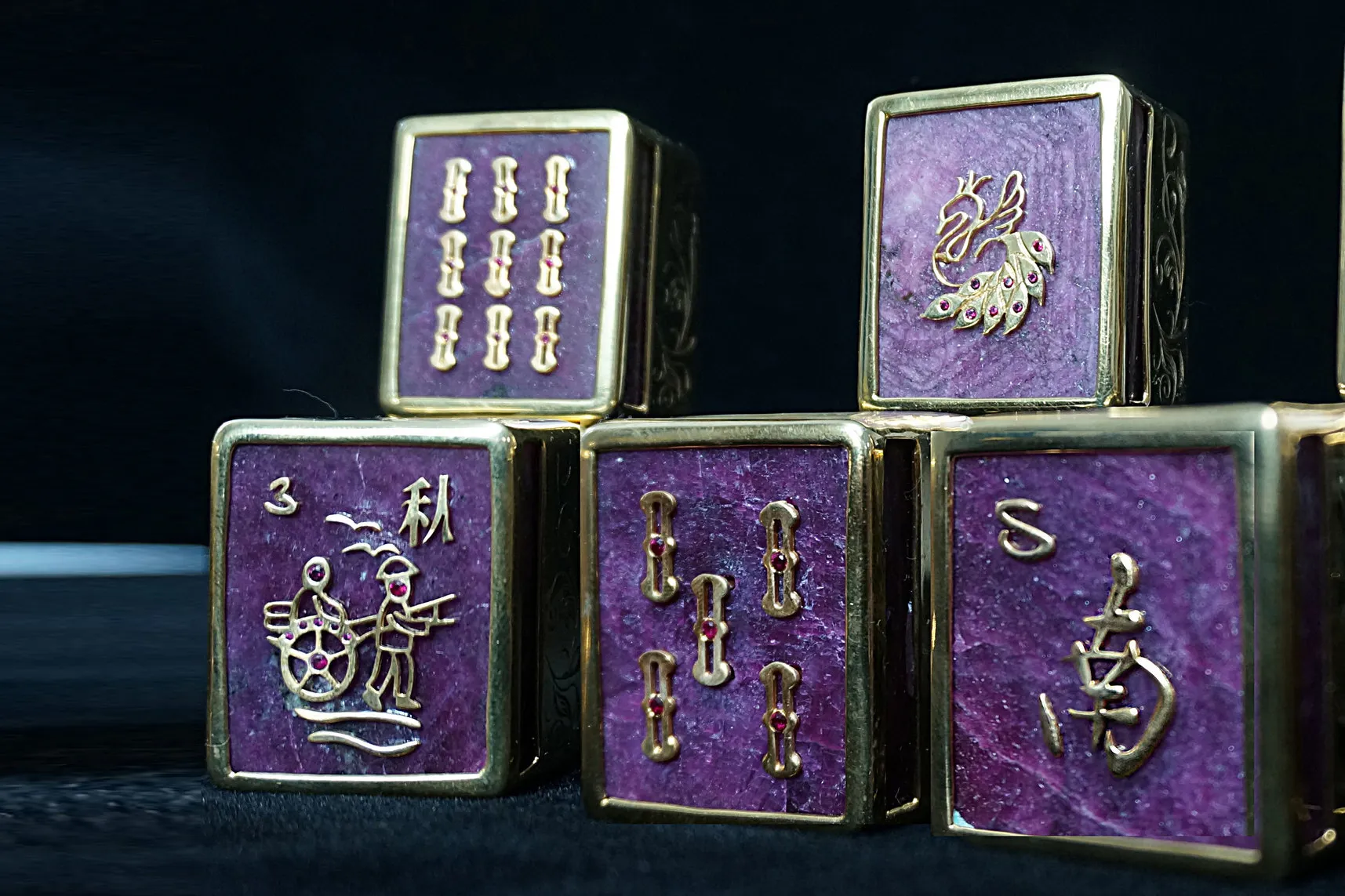 L'aquart x S.T. Dupont Haute Creation The Worlds Most Luxurious Mahjong Set. Their main component solid blocks of Tanzanian ruby -- a gemstone representing the expression of the fiery energy of the sun, nobility and Royalty