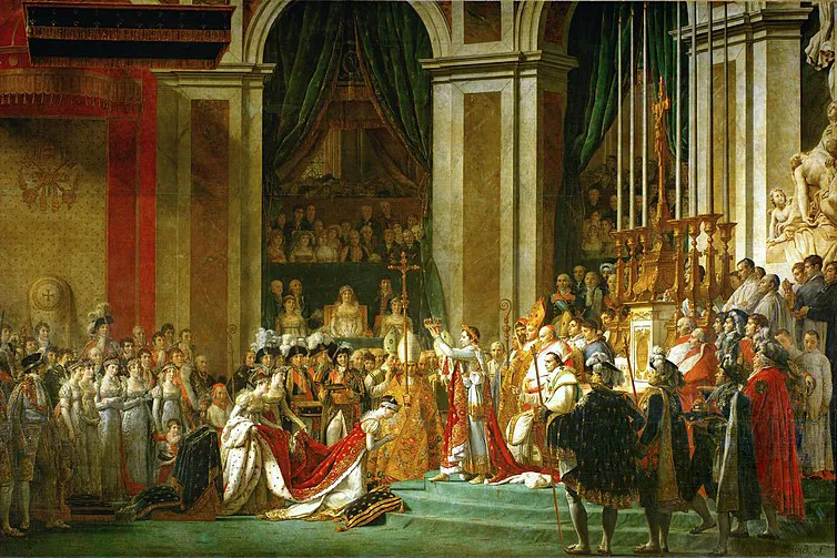 <p>The Coronation of Napoleon (Le Sacre de Napoléon) by Jacques-Louis David, painted in 1807</p>
