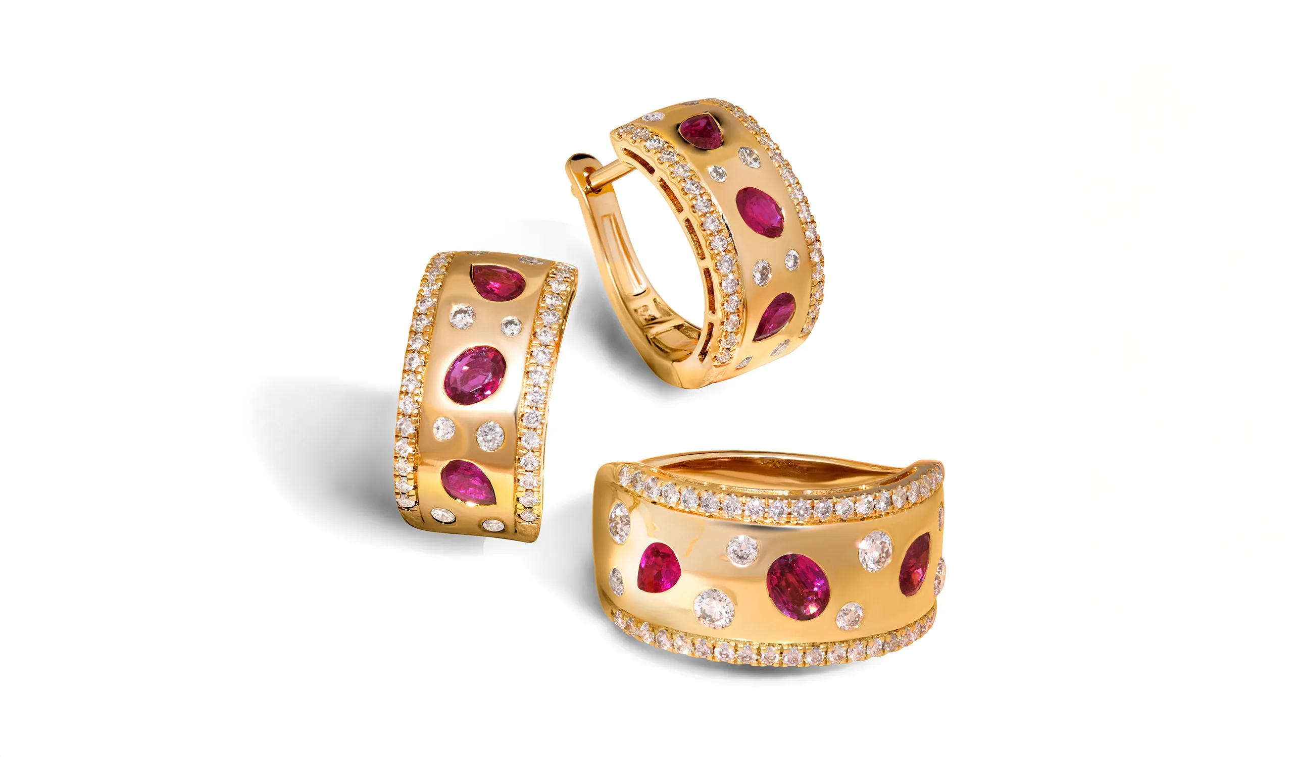 Pieces from the Le Vian Tramonto D'oro® Ruby Collection, part of the Devotion – A Le Vian Love Story chapter of the 2026 Trend Forecast