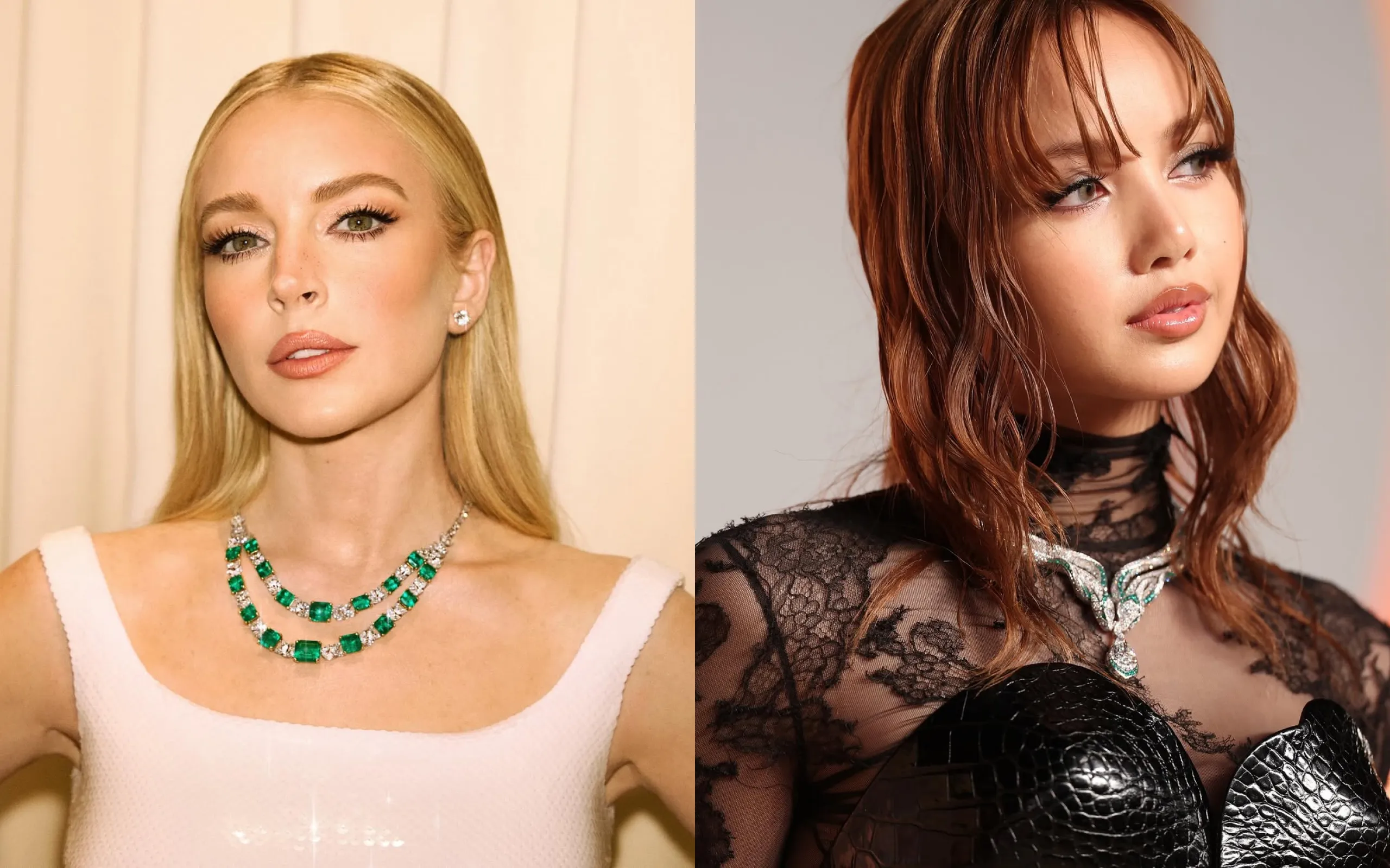 Lindsay Lohan and Lisa in striking high jewellery looks at the Vanity Fair Oscars After Party 2025