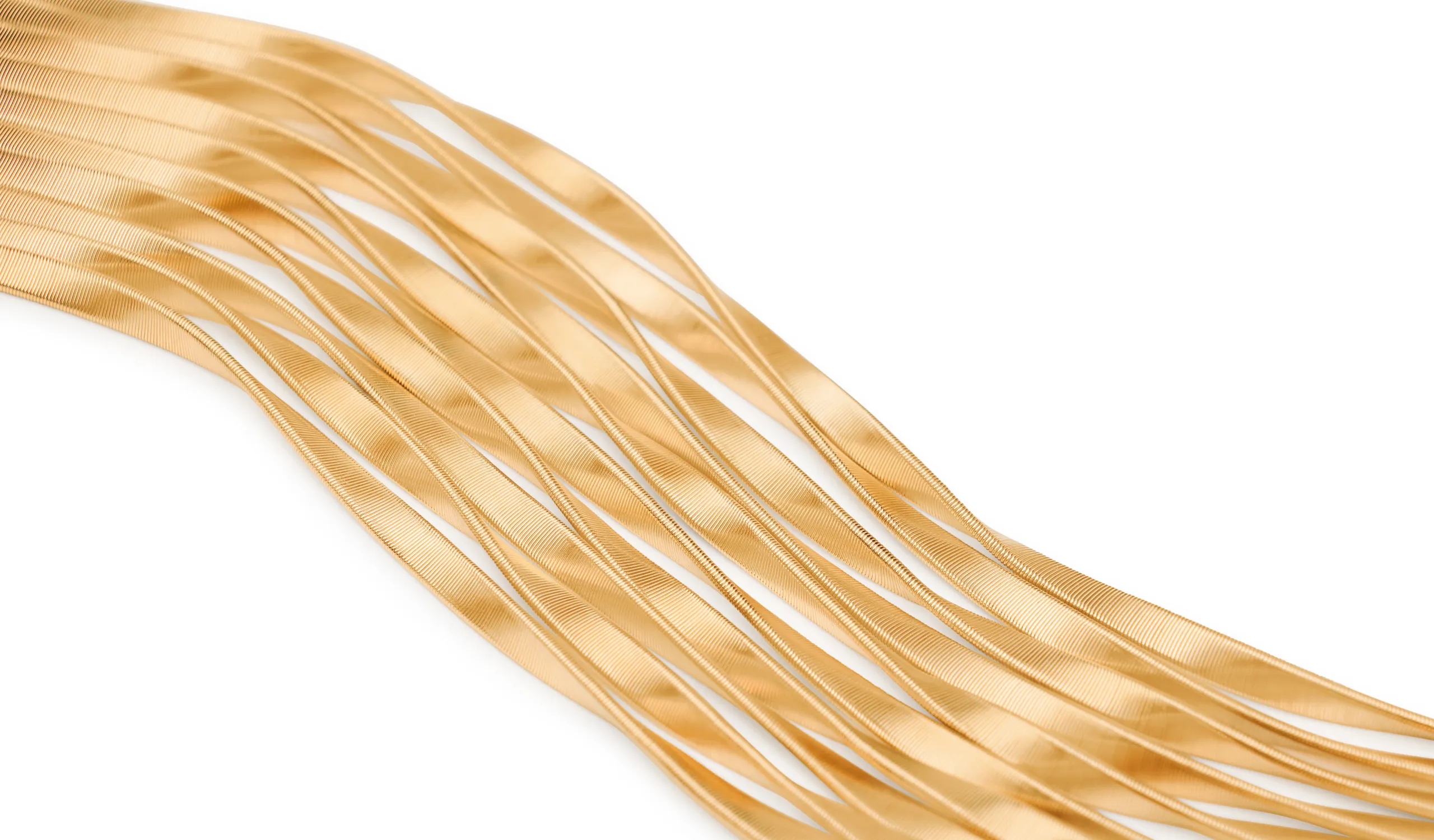 Marco Bicego 18k yellow gold multi-strand coil bracelet from the Marrakech collection, crafted using the artisanal coil technique
