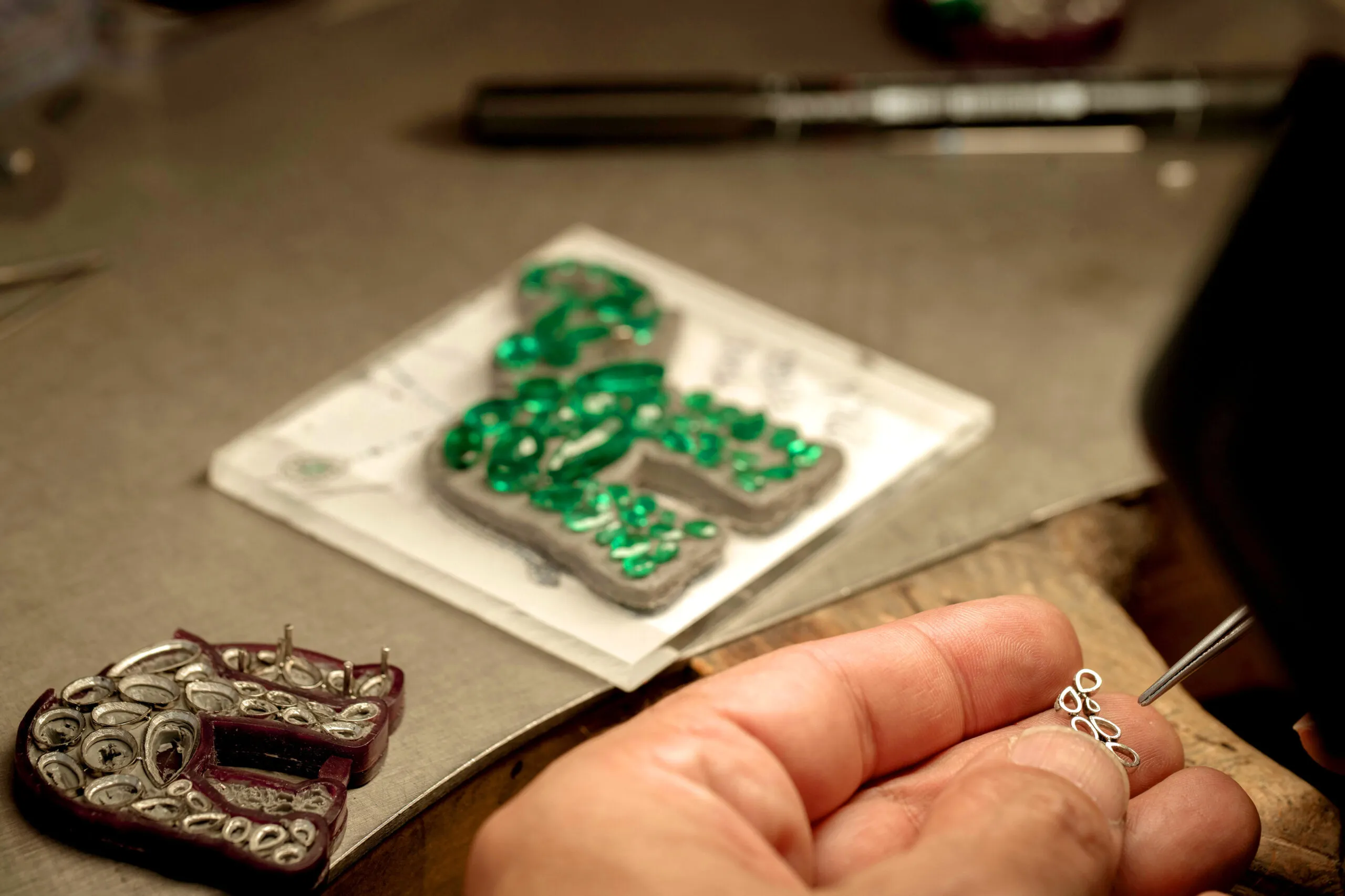Elephant pendant in the making from Chopard’s Insofu collection