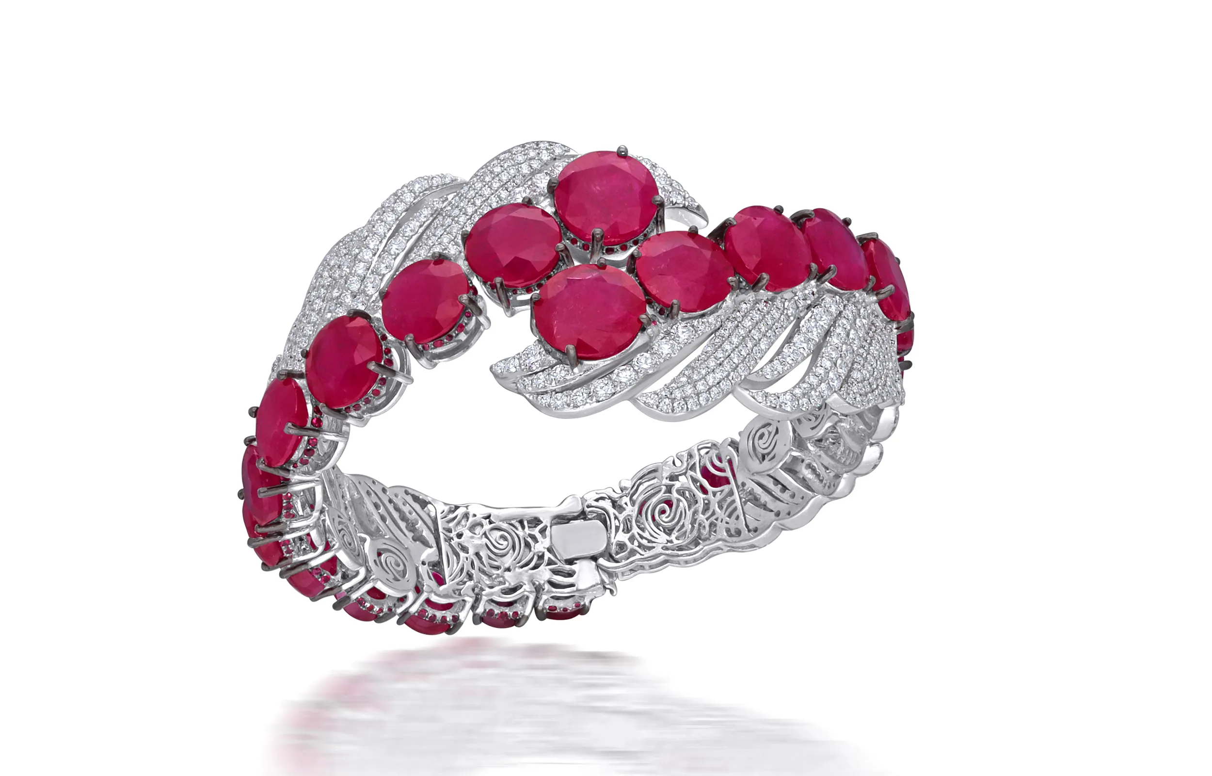 <p>A ruby and diamond bracelet by Renu Oberoi</p>