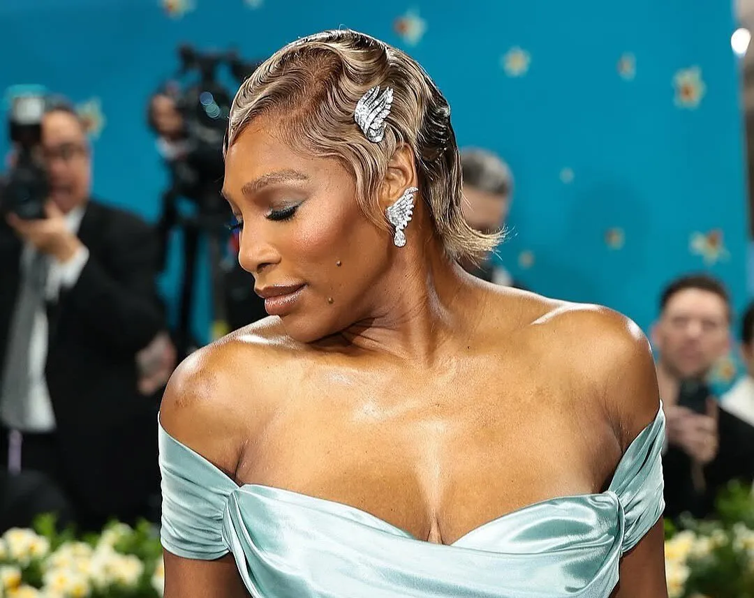 Tennis ace Serena Williams chose ethereal diamond jewellery—vintage Fred Leighton—to match her icy dress