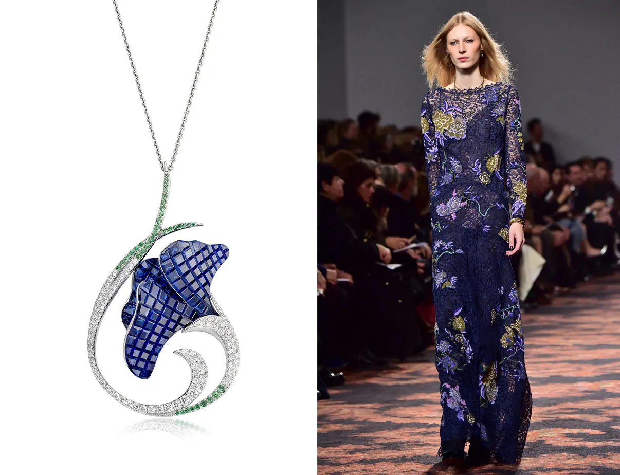 <p>Stenzhorn Mosaic Pendant and Etro</p>

